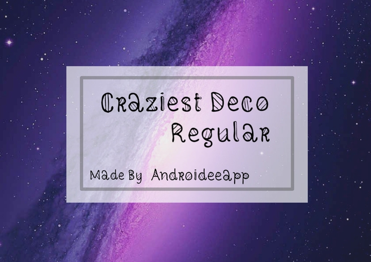Craziest Deco Regular字体 1