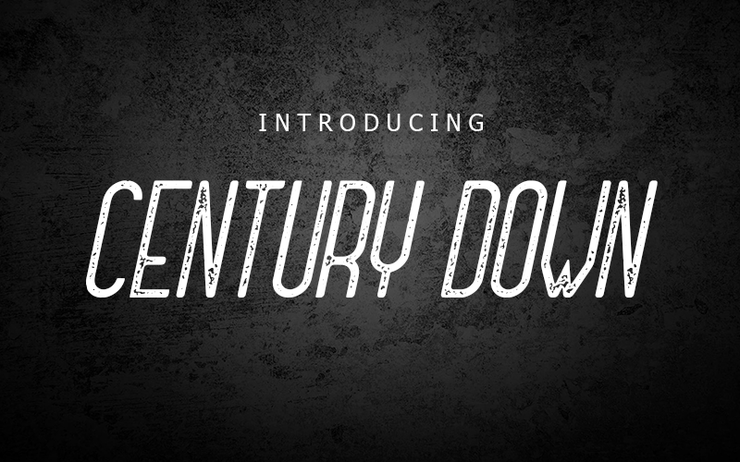 Century Down字体 1