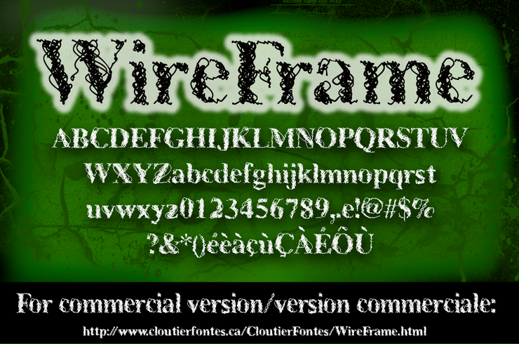 CF WireFrame Demo字体 1
