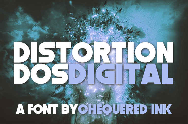 Distortion Dos Digital字体 1