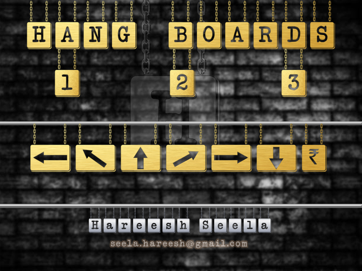 HANG BOARD 123字体 2