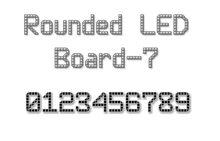 Rounded LED Board-7字体 1