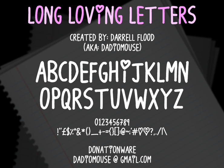 Long Loving Letters字体 1