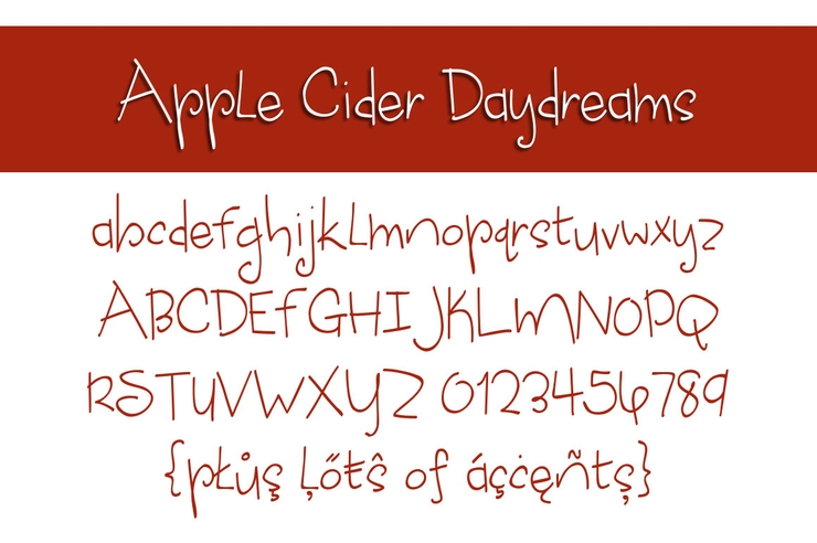 apple cider daydreams字体 2