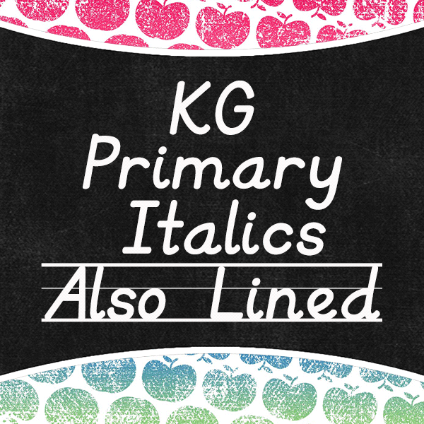 KG Primary Italics字体 2