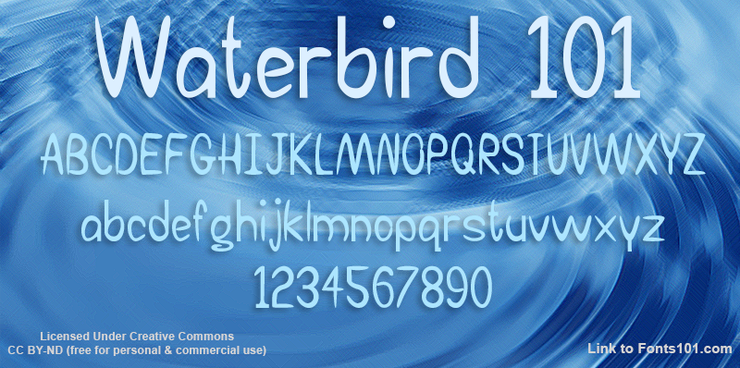 Waterbird 101字体 2