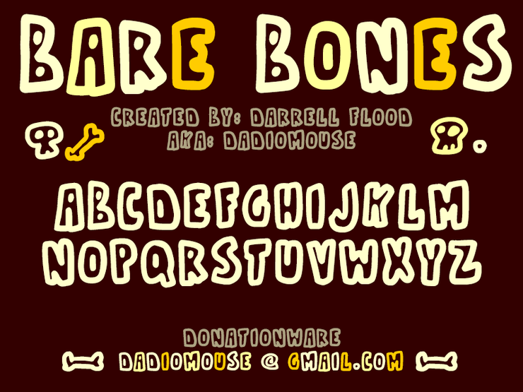 Bare Bones1字体 1