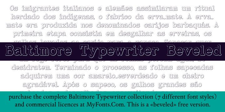Baltimore Typewriter Bold Beveled字体 1