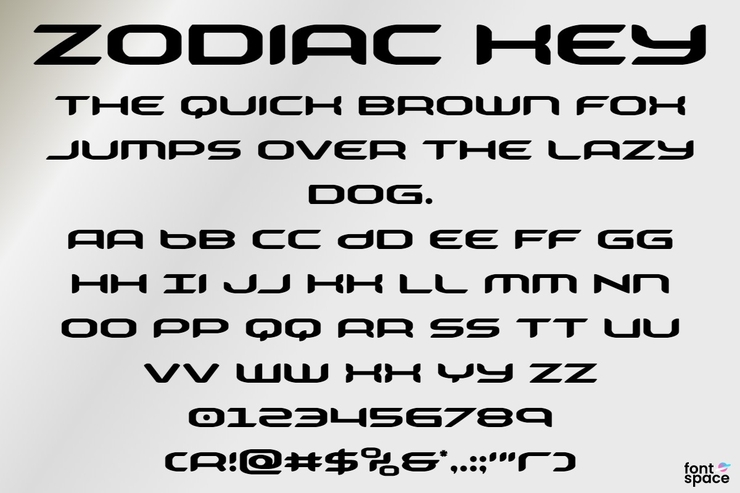 Zodiac Key字体 1