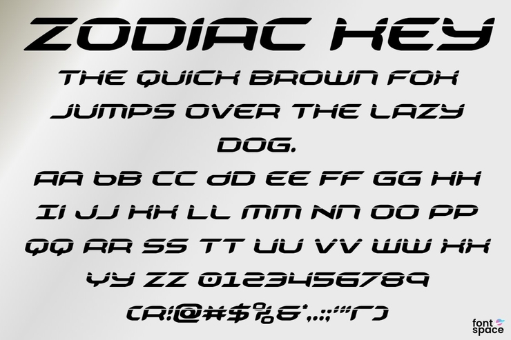 Zodiac Key字体 2