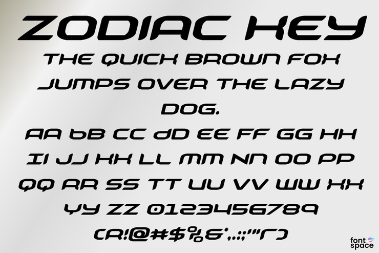 Zodiac Key字体 3
