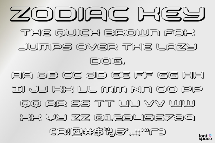 Zodiac Key字体 5