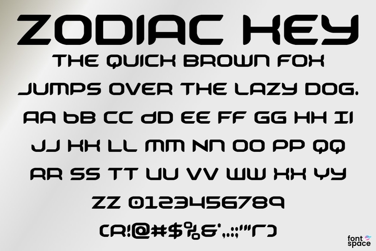 Zodiac Key字体 6