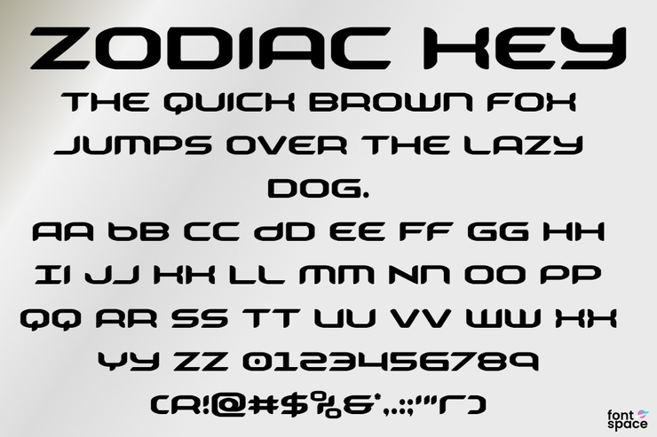 Zodiac Key字体 10