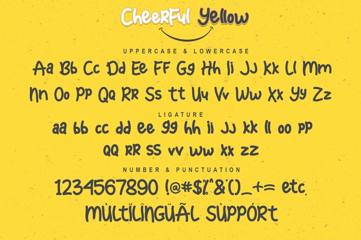 Cheerful Yellow字体 5