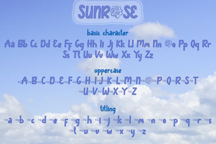 Sunrose字体 9