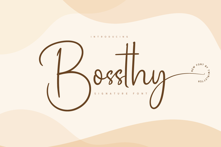 Bossthy Personal字体 3