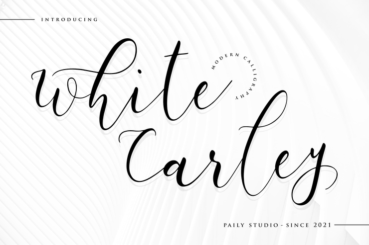 White Carley字体 1