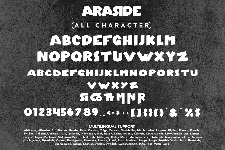Araside字体 6