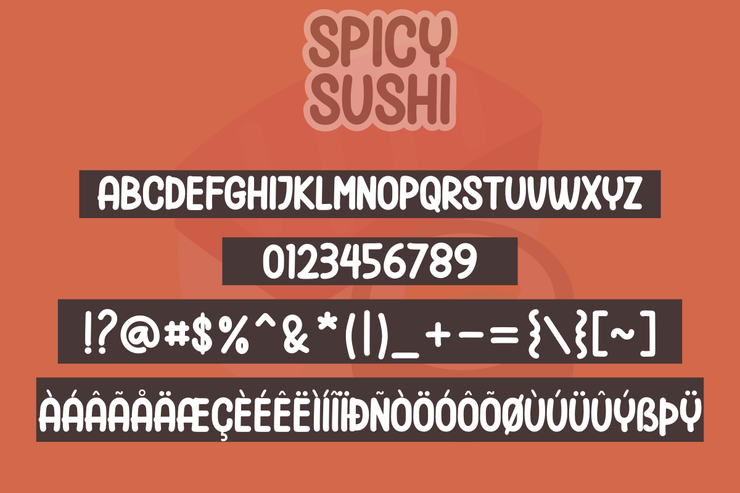 Spicy Sushi字体 3