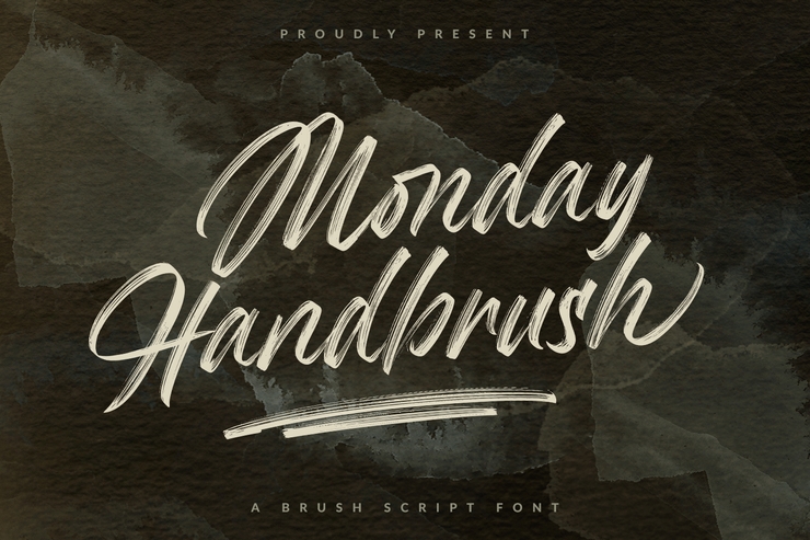 Brush Script - Monday Handbrush字体 5