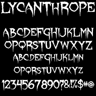 Lycanthrope字体 2