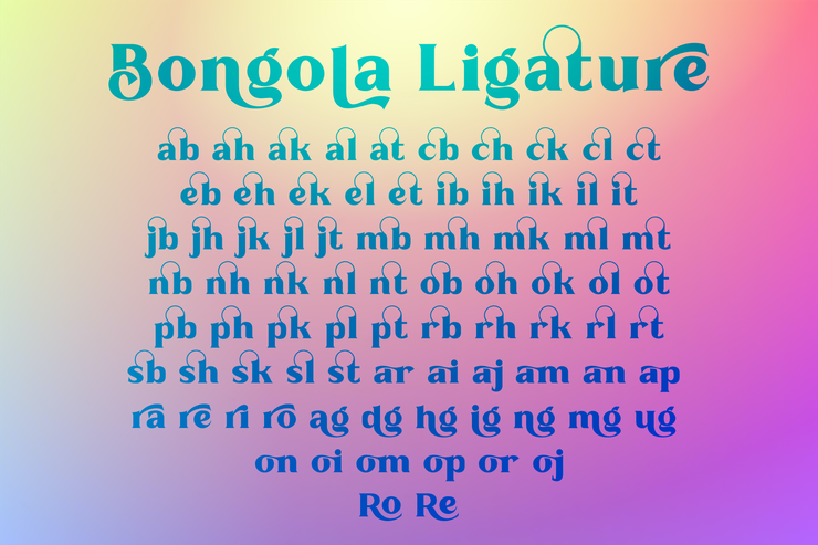 Bongola字体 6