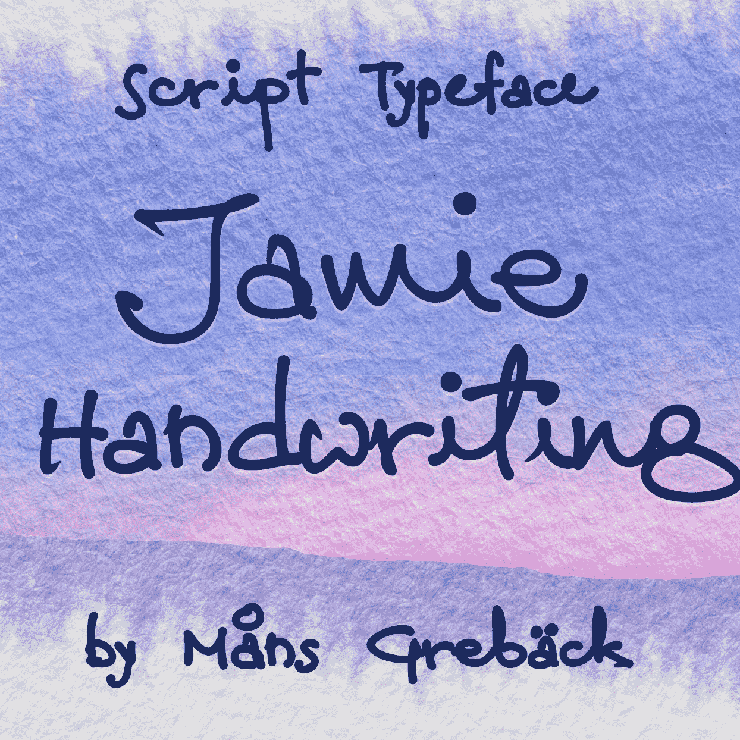 Jamie Handwriting字体 2