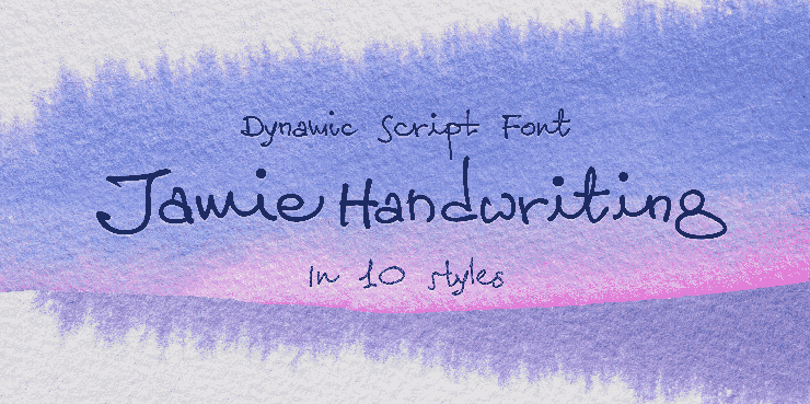 Jamie Handwriting字体 4