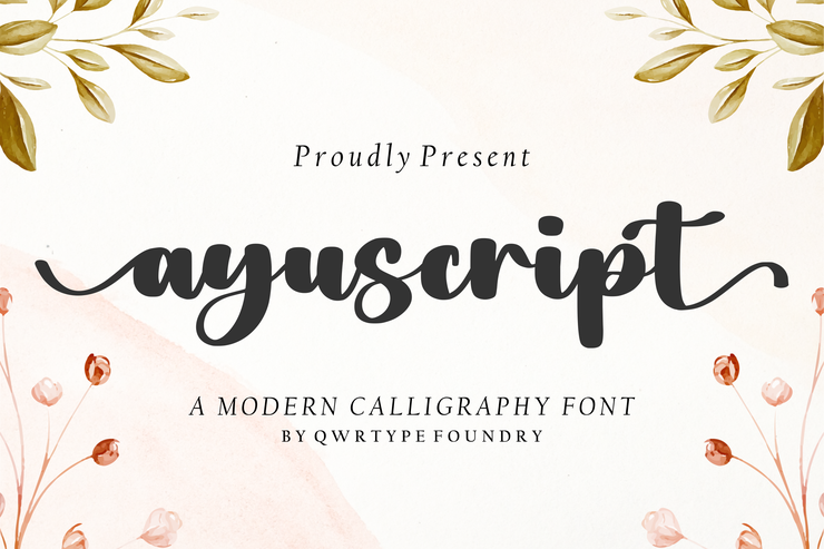 Ayuscript字体 3