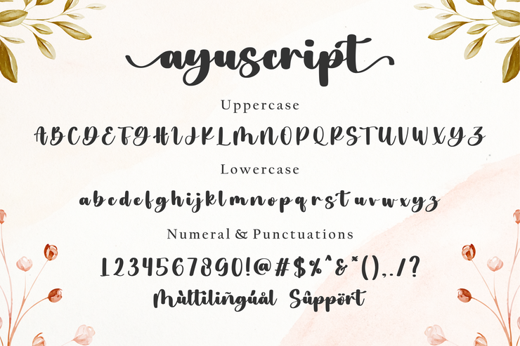 Ayuscript字体 10
