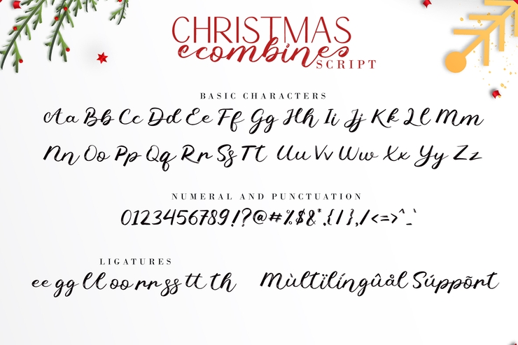 Christmas Combine Script字体 5