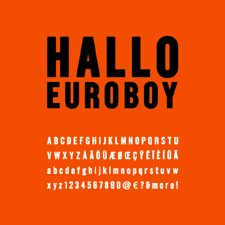 Hallo Euroboy字体 1
