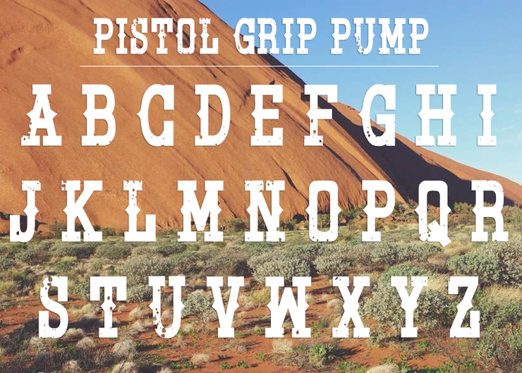 Pistol Grip Pump字体 2