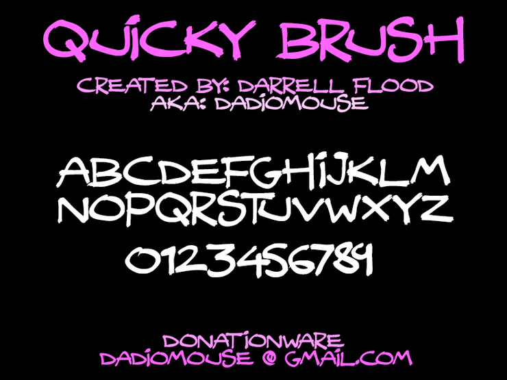 Quicky Brush字体 1