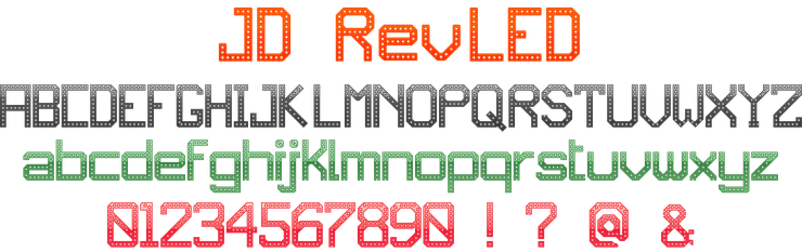 JD RevLED字体 1