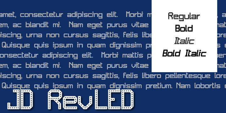 JD RevLED字体 2