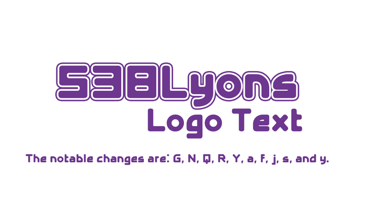 538Lyons Logo Text字体 1