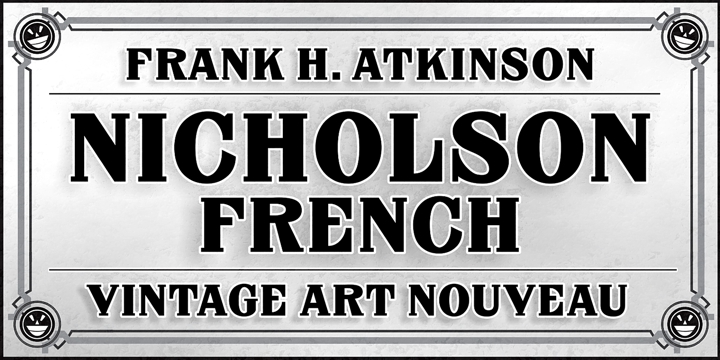 FHA Nicholson French NCV字体 3