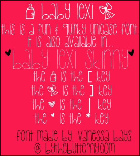 Baby Lexi字体 1
