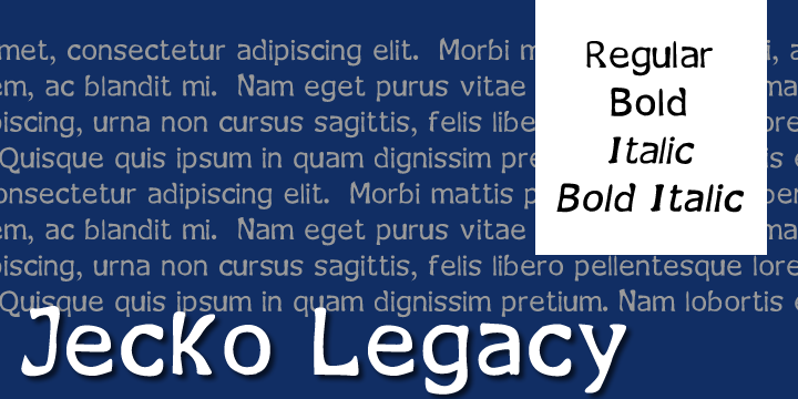 Jecko Legacy字体 2