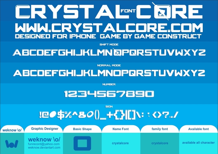 CRYSTALCORE字体 1