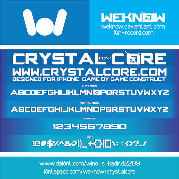 CRYSTALCORE字体 2