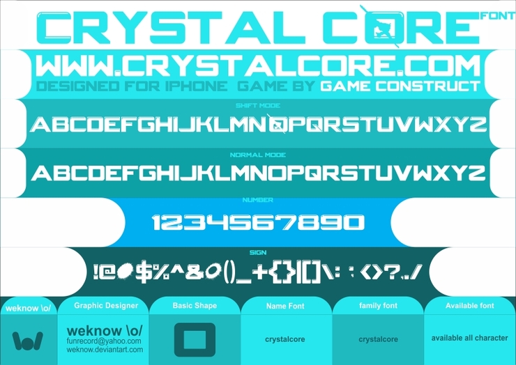 CRYSTALCORE字体 3