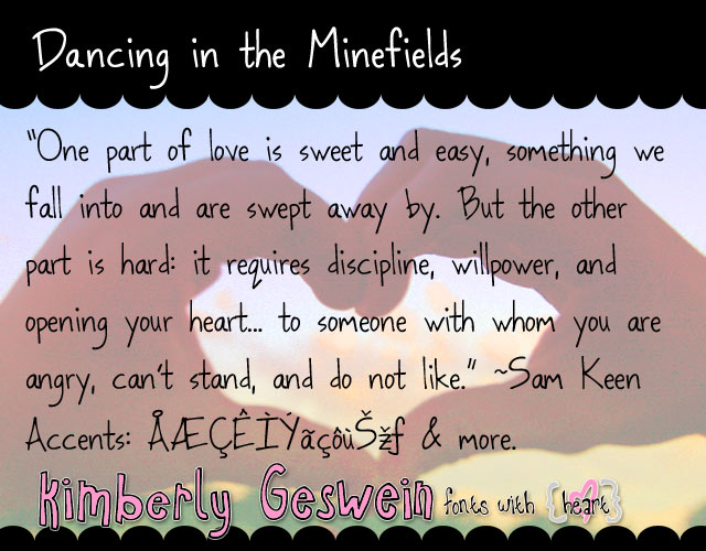 Dancing in the Minefields字体 1