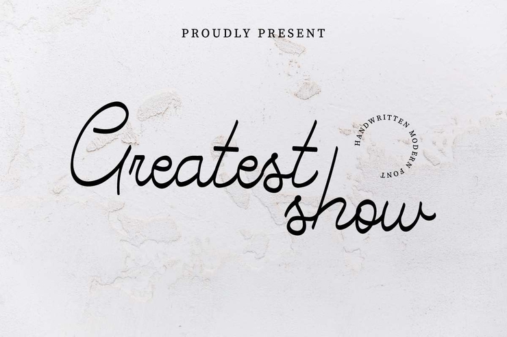 Greatest Show字体 1