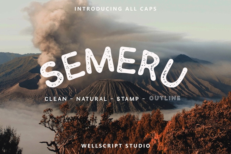 SEMERU Stamp字体 5