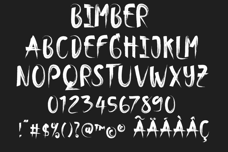 Bimber Brush字体 3