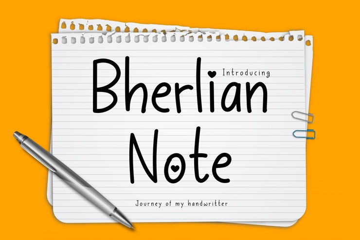 Bherlian Note字体 3