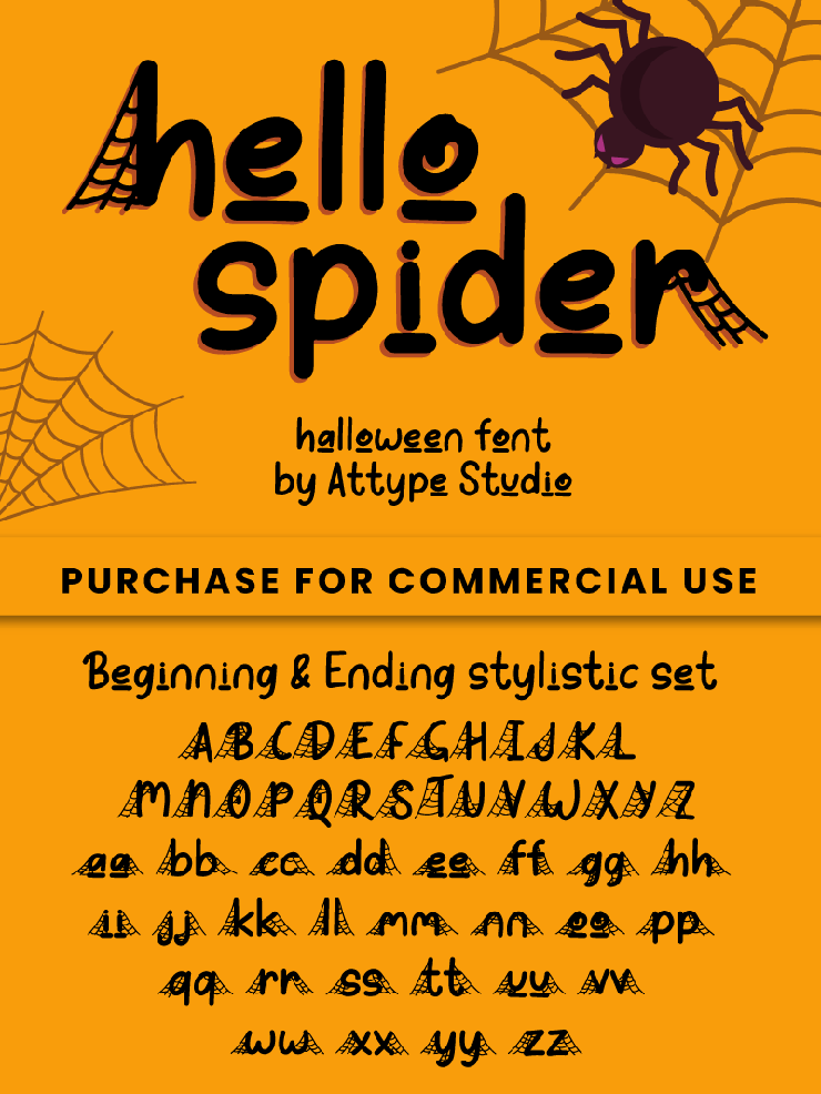 hello spider字体 1